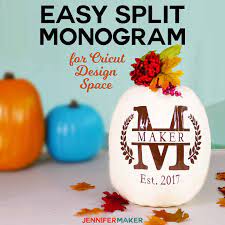 Download Cricut Split Monogram Tutorial Free Svg Jennifer Maker