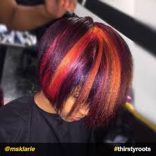 Blonde hair existed among african populations before there are plenty of japanese with naturally brown or red hair,no, japenese people only have black hair, your wrong and i find it hard to believe that. Fierce Red Ombre Hair Color On Black Hair