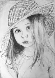 Pencil drawing of a baby. Baby Girl Sketches Verat