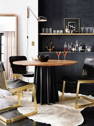 Black And Gold Dining Table High Design From Cb2 S New Collection Gold Dining Room Gold Dining Modern Dining Table