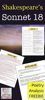In This Freebie By Bespoke Ela You Will Find A Close Reading Activity For Shakespeare S S Close Reading Poetry Shakespeare Sonnets High School English Lessons