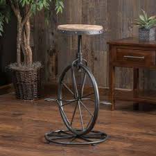 Unique Bicycle Wheel Adjustable Bar Stool Perabot Buatan Sendiri Kursi Bar Kursi
