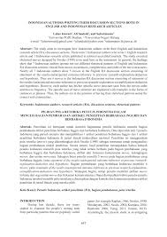 Each indonesia dissertation writer on our team is an academic degree holder. Pdf Indonesian Authors Writing Their Discussion Sections Both In English And Indonesian Research Articles