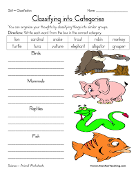 Hints are given to help. Animal Classification Worksheet Have Fun Teaching