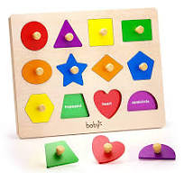 Shape Color Puzzle for Toddlers 1-3, Montessori Learning Toys for 1 + Year  Old Girl, Jumbo Knob Wooden Pegged Chunky Shapes Puzzles for Kids Ages 3,  ...