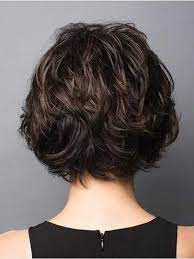 Dark Hair Back View Of Short Layered Haircuts Thick Hair Styles Hair Styles Monofilament Wigs