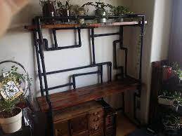 工場並みに絡み合う 塩ビパイプでワイドシェルフをdiy roomie ルーミー インテリア インテリア 家具 diy 棚 作り方
