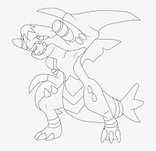 Download or print the image below. Pokemon Garchomp Colouring Pages Garchomp Black And White 1000x800 Png Download Pngkit