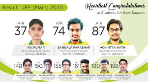 The jee (main) is being conducted in multiple sessions (february/march/april/may 2021) for admissions in the next academic session. Reliable S Jee Main 2020 Result
