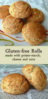 Gluten Free Rolls Made With Potato Flour Cheese And Nuts Recipe Gluten Free Rolls Gluten Free Gluten Free Yeast Free