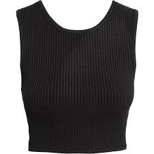 Effortless basics and iconic fashion favorites for women, men and kids. H M Rib Knit Top 12 Liked On Polyvore Featuring Tops Crop Tops Black Black Top Short Top Ribbed Knit Top Black Crop Top Tank Black Sleeveless Tank Top