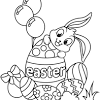 Simple plain easter egg coloring page. 1