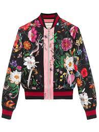 Gucci Flora Snake Print Silk Bomber Gucci Cloth Bomber Silk Bomber Silk Bomber Jacket Outerwear Women