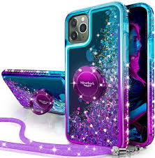 Silverback Iphone 11 Pro Max Case Moving Liquid Holographic Sparkle Glitter Case With Kickstand Glitter Case Iphone 6 Plus Case Iphone Cases For Girls