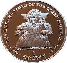 In early 1952, elizabeth and prince philip, whom she had married four years earlier, set out for a tour of australia and new zealand with a. 1 Crown Elizabeth Ii Queen Mother Young Girl Silver Proof Isle Of Man Numista