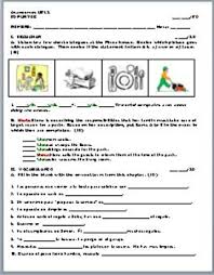 Avancemos 1 Unidad 5 Leccion 2 Vocabulary Quiz Worksheets Free Ap Spanish Spanish Resources