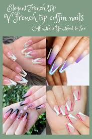 White nails are very suitable for summer. V French Tip Coffin Nails Elegant Coffin Nails You Need To See