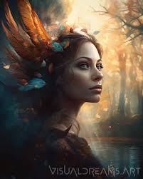 Luna's embrace under blood-red moon