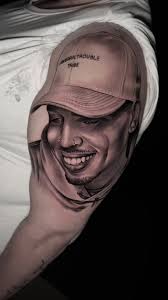 Chris Brown New Face Tattoo 2024