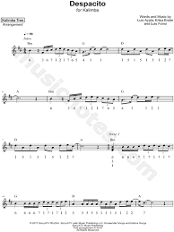 Enjoy, and join the fun! Kalimba Tree Despacito Sheet Music In B Minor Transposable Download Print Sku Mn0210693