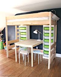 The humble ikea malm bed is as basic as beds come. Diy Loft Bed With Desk And Storage
