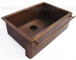When considering a copper sink, there are three main areas you'll want to look at to determine a copper farmhouse sink's quality. Coppersinks Com Copper Apron Front Kitchen Sink Towel Bar Model Al 65 30 Kitchen Sink Decor Copper Farmhouse Sinks Farmhouse Sink Kitchen