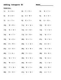 Pin On Integers Worksheet