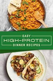 20 Easy Dinners That All Pack A Ton Of Protein Protein Dinner Protein Dinner Recipes High Protein Recipes Dinner