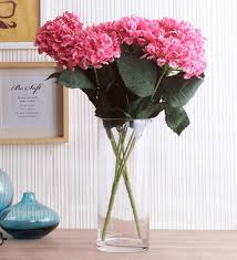 You'll receive email and feed alerts when new items arrive. Buy Pink Fabric Hydrangea Artificial Flower Set Of 2 By Fourwalls Online Artificial Flowers Artificial Flowers Home Decor Pepperfry Product
