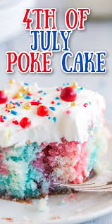 4th Of July Poke Cake In 2020 Delicious Desserts Poke Cake Recipes Chocolate Recipes