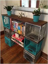 15 Clever Ideas To Recycle Plastic Milk Crates Diy Projects With Wood Crate Diy Easy Home Decor Home Diy