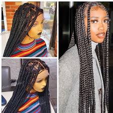 Brill Knotless Box Braids 30inches Full Frontal Braided Wigs Store Uk Eminado Braided Wigs Braid Wig Lace Frontal Full Lace Cornrow Locs Twists Box Braids Fulani braids, also called bo braids or braids with beads, are in trend now. brill knotless box braids 30inches full frontal