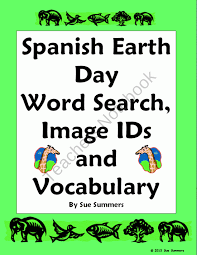 Earth Day Spanish Word Search And 30 Word Bilingual Vocabulary List From Sue Summers On Teachersnotebook Com 3 Pages Vocabulary List Vocabulary Sue Summers