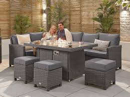 Up to 4 fuel type: Nova Outdoor Living Heritage Ciara Corner Dining Set With Fire Pit Table Left Hand Corner Sofa Set At Gardenman