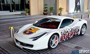 Wednesday 16th june european championships. Fc Barcelona Ferrari 458 Italia In Dubai Autoevolution