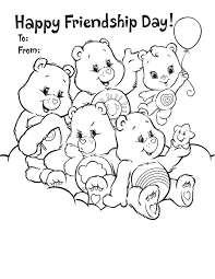 Best Happy Friendship Day Drawing Coloring Pages For Childrens Happy Friendship Day Coloring Pages Bear Coloring Pages
