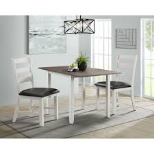 I was disappointed by some scratches when i pulled them out of an undamaged box and the dressed in a distressed gray oak finish,dressed in a distressed gray oak finish, the handsome nathan dining collection adds warmth and style to any room. Picket House Furnishings Tuttle 3pc Drop Leaf Dining Set In Brown Table Two Chairs Overstock 31287862