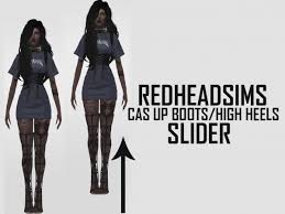 It is very easy to use while playing the game. Cas Up Boots High Heels Slider The Sims 4 Download Simsdomination