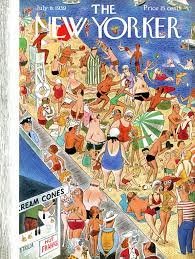 New yorker cover by artist saul steinberg, originally published on january 28th, 1961 1000 piece jigsaw puzzle finished puzzle size: The New Yorker Beachgoing 1000 Piece Jigsaw Puzzle