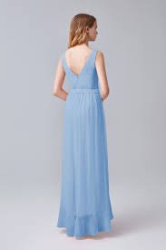Ruffle Trim Chiffon Faux Wrap Bridesmaid Dress Bridesmaid Dresses Dresses Bridesmaid