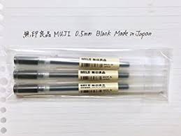 Free sh, no setup 100% satisfaction Muji Gel Ink Ballpoint Pen Black 0 5mm 3 Pens Japan Import Amazon Co Uk Stationery Office Supplies