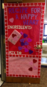 You'll find the cutest ideas for door decorating here. Recipe For A Happy Heart Valentine S Day Classroom Door Idea Valentines Classroom Door Valentines Day Bulletin Board Elementary Valentines