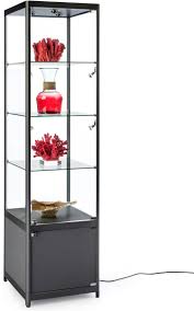 Glass display cabinets with lights. Led Towers Glass Display Cabinets