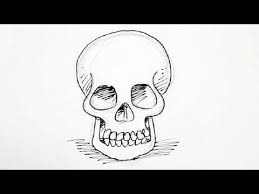 How To Draw A Skull From The Front Real Easy Skeleton Drawings Fall Drawings Art Drawings Sketches