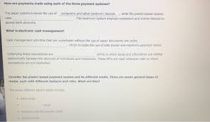 Archived 9 jul 2015 02:08:44 utc. How Are Payments Made Using Each Of The Three Payment Chegg Com