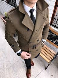 Terziademaltun Italyan Style Erkek Trenckot Kislik Kase Palto Kaban Mont T1809 Erkek Moda Tarzlari Stil Sahibi Erkekler Centilmen Stili