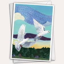 Jul 23, 2017 · white feathers are a sign that the angels are with you right now. Doves In A Handmade Sky Greeting Card Jen Greta Cart