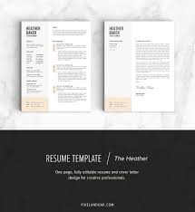 Resume Template The Heather Template Cover Colors Accent Resume Template Resume Template Word Unique Resume Template