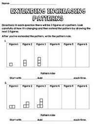 Patterns Unit Repeating Increasing And Decreasing Pictur Math Patterns Third Grade Math First Grade Worksheets