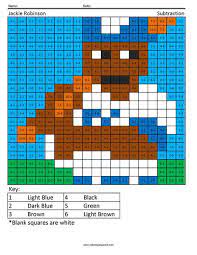 Jackie Robinson Holiday Subtraction Jackie Robinson Addition And Subtraction Gingerbread Man Coloring Page